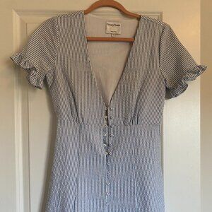 REVOLVE Privacy Please low-cut seersucker mini dress